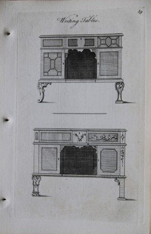 Society of Upholsterers - Writing Tables 1765.

Th