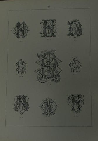 J·戈登·史密斯——1903年版《字母组合图案》石版画。

此石版画选自J·戈登·史密斯所著《适用于