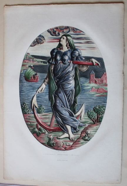 德朗热与博尔内曼——《L'Esperence》，1862年。

这幅石版画描绘了维泰尔先生收藏的《L