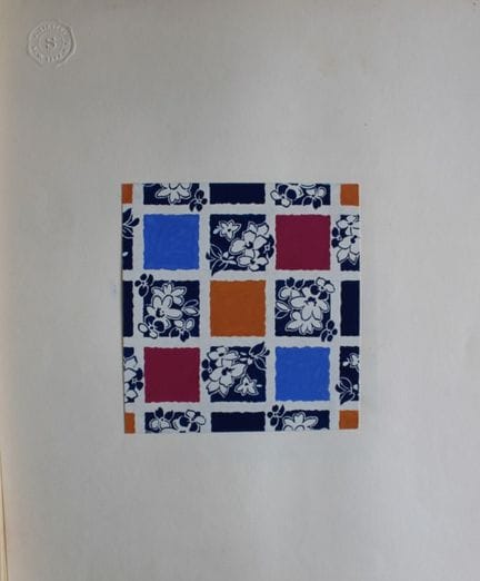Original-Gouache-Entwurf im Art-Déco-Stil von A. S