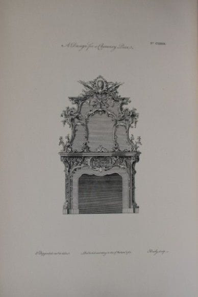 Thomas Chippendale – Originalstich von Kaminumrand