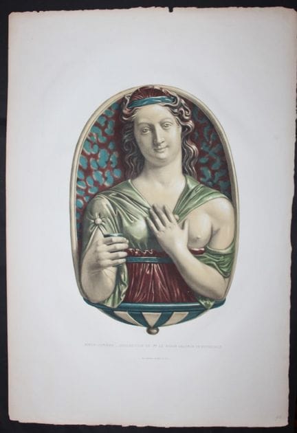 德朗热与博尔内曼——《提灯女》1862年。

这幅石版画描绘了一盏“Porte-lumiere”——