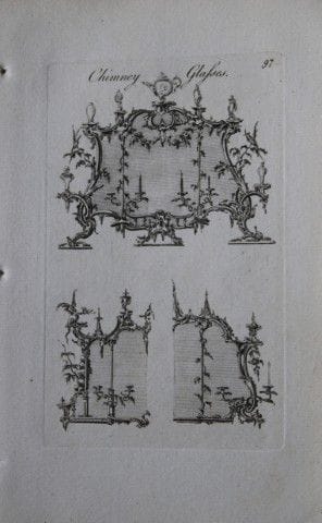 软垫家具师协会——壁炉架，1765年。

这幅珍贵的铜版画出自《雅致家居家具：符合当下审美，并增补数
