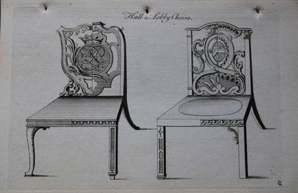 Manwaring - Engraving of Hall and Lobby Chairs 176