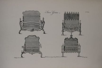 Thomas Chippendale – Originalstich von Ofenrosten,