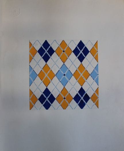Original-Gouache-Entwurf im Art-Déco-Stil von A. S