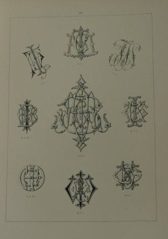 J·戈登·史密斯——1903年版《字母组合图案》石版画。

此石版画选自J·戈登·史密斯所著《适用于