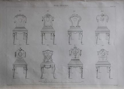 P Thomson -  Hall Chairs engraved by JH Le Keux 18