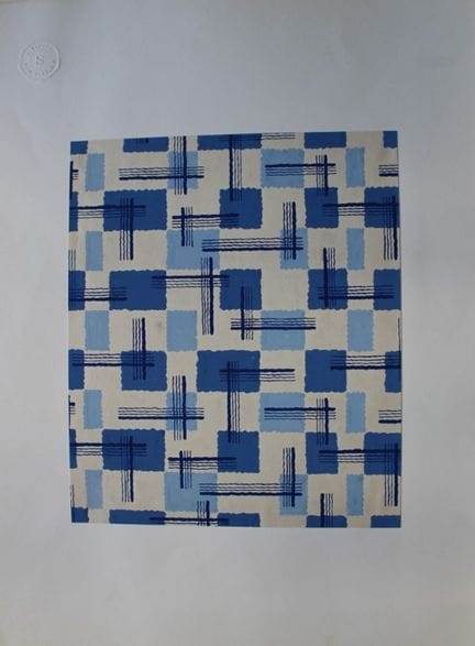 Original-Gouache-Entwurf im Art-Déco-Stil von A. S