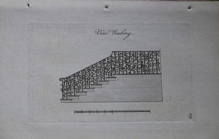 软垫工协会——藤制栏杆，1765年。

这幅珍贵的铜版画出自《雅致家居家具：符合当下审美，并增补数件