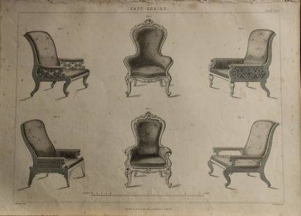 P Thomson - Easy Chairs engraved by JH Le Keux 185