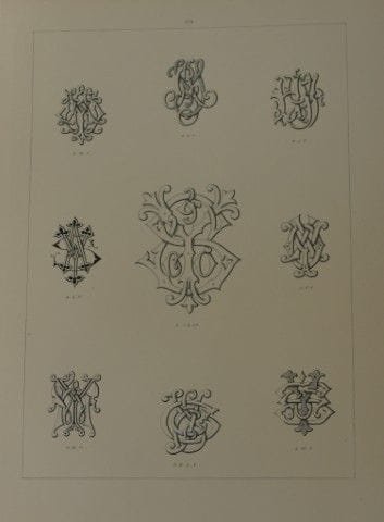 J·戈登·史密斯——1903年版《字母组合图案》石版画。

此石版画选自J·戈登·史密斯所著《适用于