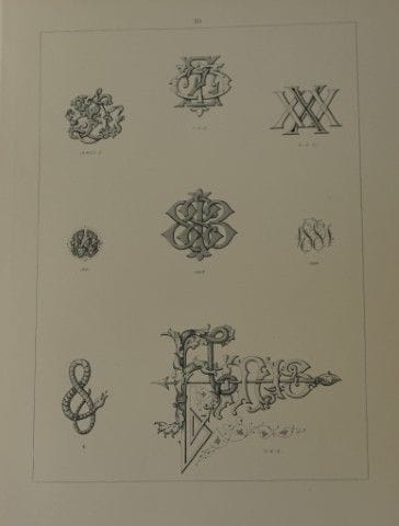 J·戈登·史密斯——1903年版《字母组合图案》石版画。

此石版画选自J·戈登·史密斯所著《适用于