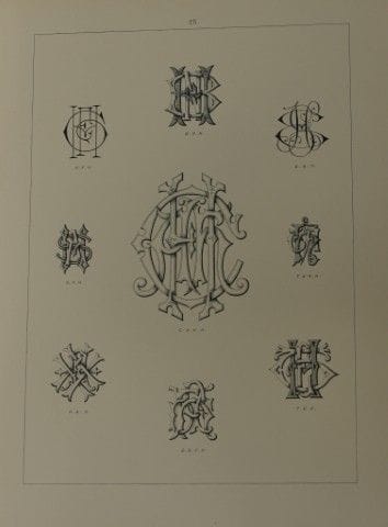 J·戈登·史密斯——1903年版《字母组合图案》石版画。

此石版画选自J·戈登·史密斯所著《适用于