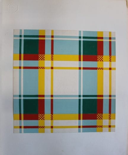 Original-Gouache-Entwurf im Art-Déco-Stil von A. S