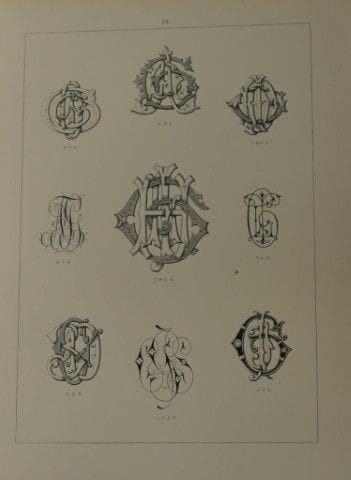 J·戈登·史密斯——1903年版《字母组合图案》石版画。

此石版画选自J·戈登·史密斯所著《适用于