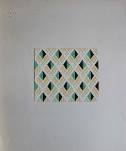 Original-Gouache-Entwurf im Art-Déco-Stil von A. S