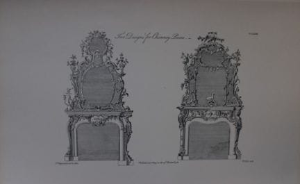 Thomas Chippendale – Originalstich von Kaminumrand