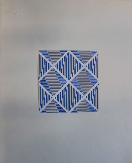 Original-Gouache-Entwurf im Art-Déco-Stil von A. S