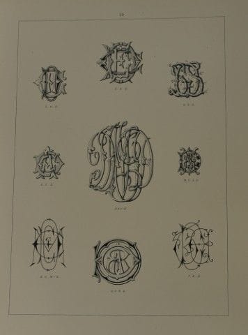 J·戈登·史密斯——1903年版《字母组合图案》石版画。

此石版画选自J·戈登·史密斯所著《适用于