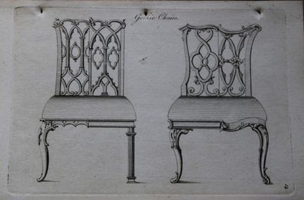 Manwaring - Engraving of Gothic Chairs 1765.

This
