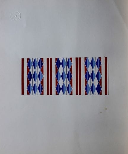 Original-Gouache-Entwurf im Art-Déco-Stil von A. S