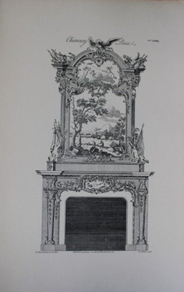 Thomas Chippendale – Originalstich von Kaminumrand