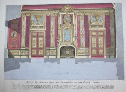 保罗·德克尔——珍稀铜版画 第43幅《国宴厅前厅》1711年。

这幅精美的手工上色铜版画选自保罗·