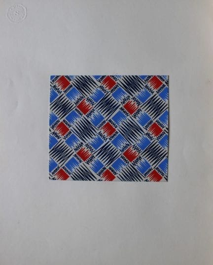 Original-Gouache-Entwurf im Art-Déco-Stil von A. S
