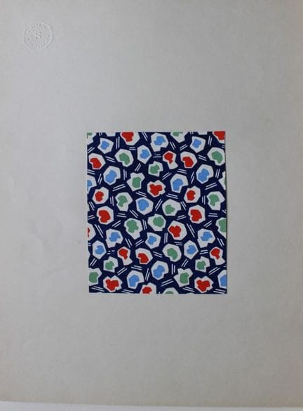 Original-Gouache-Entwurf im Art-Déco-Stil von A. S