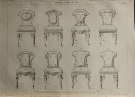 P Thomson -  Dining Room Chairs engraved by JH Le 