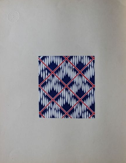 Original-Gouache-Entwurf im Art-Déco-Stil von A. S