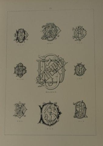 J·戈登·史密斯——1903年版《字母组合图案》石版画。

此石版画选自J·戈登·史密斯所著《适用于