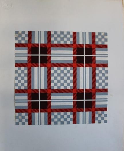 Original-Gouache-Entwurf im Art-Déco-Stil von A. S