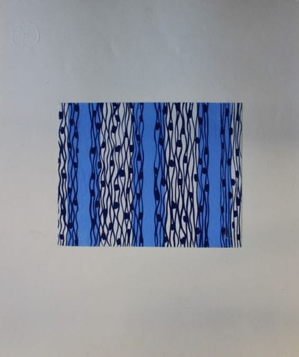 Original-Gouache-Entwurf im Art-Déco-Stil von A. S