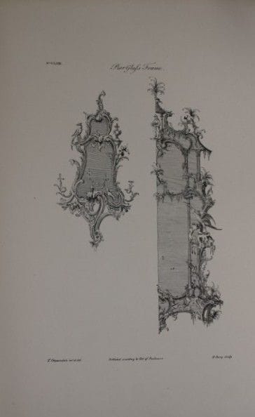 Thomas Chippendale – Originalstich von Spiegelrahm