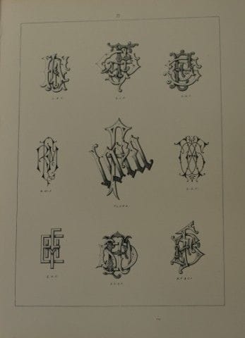 J·戈登·史密斯——1903年版《字母组合图案》石版画。

此石版画选自J·戈登·史密斯所著《适用于