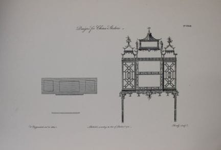 Thomas Chippendale – Originalstich von „Regalen fü