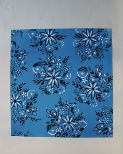 Original-Gouache-Entwurf im Art-Déco-Stil von A. S