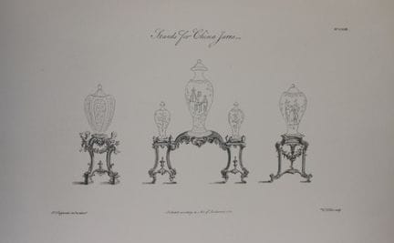 Thomas Chippendale – Originalstich von Ständern fü