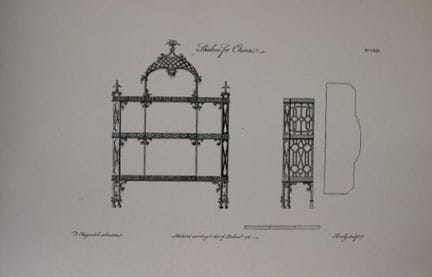 Thomas Chippendale – Originalstich von „Regalen fü
