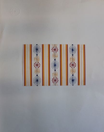 Original-Gouache-Entwurf im Art-Déco-Stil von A. S