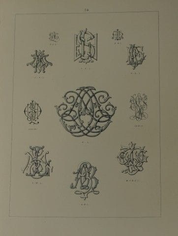 J·戈登·史密斯——1903年版《字母组合图案》石版画。

此石版画选自J·戈登·史密斯所著《适用于