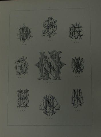 J·戈登·史密斯——1903年版《字母组合图案》石版画。

此石版画选自J·戈登·史密斯所著《适用于