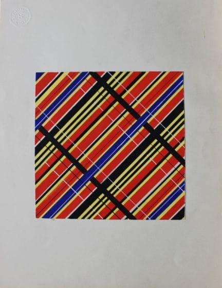 Original-Gouache-Entwurf im Art-Déco-Stil von A. S
