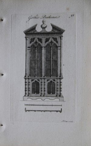 Society of Upholsterers - Gothic Bookcase 1765.

T