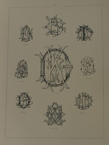 J·戈登·史密斯——1903年版《字母组合图案》石版画。

此石版画选自J·戈登·史密斯所著《适用于