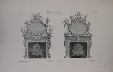 Thomas Chippendale – Originalstich von Kaminumrand