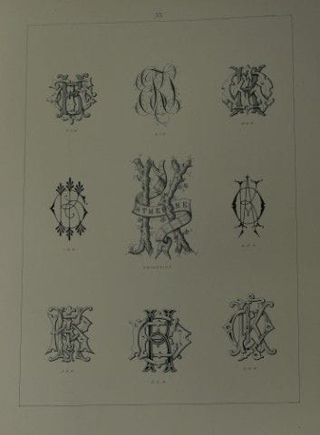 J·戈登·史密斯——1903年版《字母组合图案》石版画。

此石版画选自J·戈登·史密斯所著《适用于