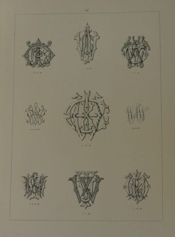 J·戈登·史密斯——1903年版《字母组合图案》石版画。

此石版画选自J·戈登·史密斯所著《适用于